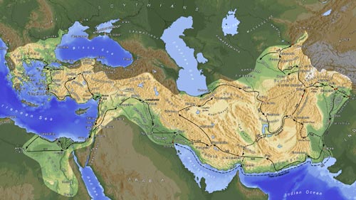 نقشه امپراطوري اسكندر