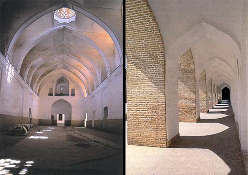 Colonnades of Yazd Jame mosque Colonnades of Yazd Jame mosque